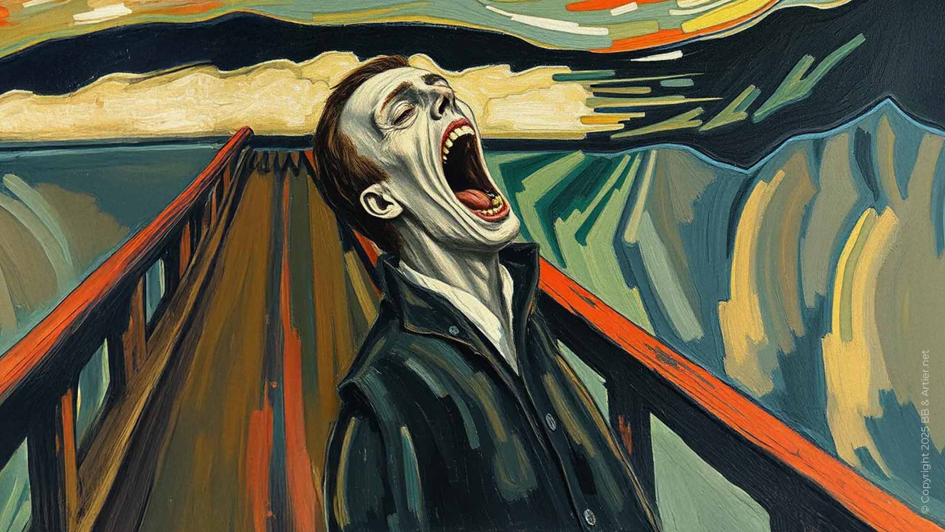 "The Scream V2.0" by the artist BB for Artier.NET © 2025 BB & Artier.NET. All rights reserved.